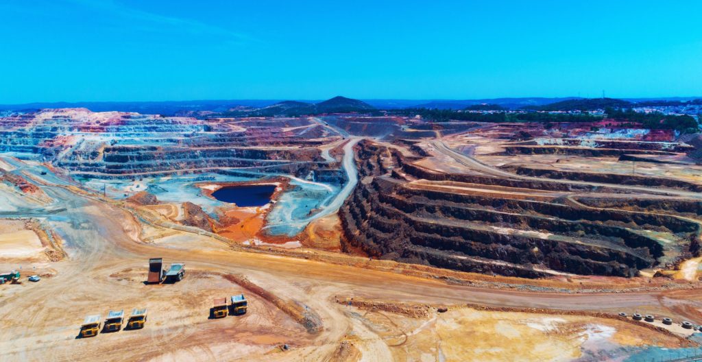 Copper Mine Open Pit Atalaya Rio Tinto Spain.