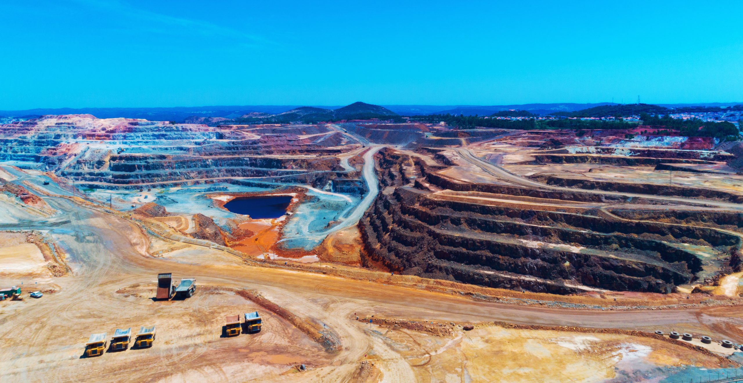 Copper Mine Open Pit Atalaya Rio Tinto Spain.